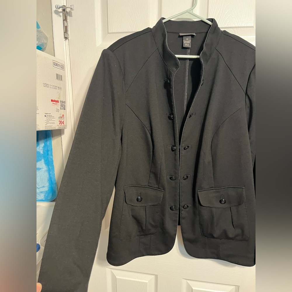 Lane Bryant Black Military Style Blazer Sz 26 - Picture 6 of 9